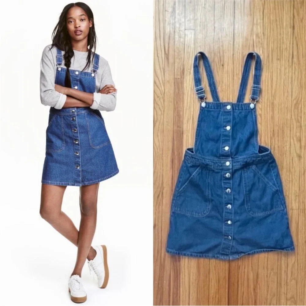 H&M Denim Dungaree Dress - Picture 9 of 9